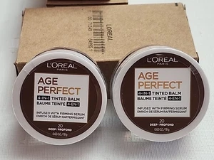 2 L'Oreal Age Perfect 4-in-1 Tinted Face Balm, Deep 20...(SEALED) - Picture 1 of 5
