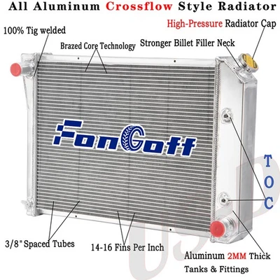 Radiador de 3 filas para Chevy Nova Pontiac Ventura Buick Apollo 73-1974 5,7 L AT Foto 1 de 4