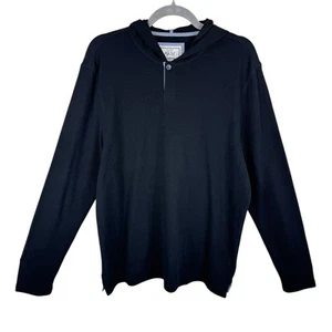 Jos. A Bank NWT Black Slim Fit Lightweight Thermal Hoodie Shirt Men's Size L - Picture 1 of 7