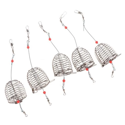 5PCS Durable Spring Fishing Feeder Carp Fishing Feeder Bait Cage Fishing Tool - image 1 of 4