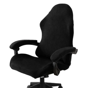 1 Juego Funda Silla Oficina, Funda Silla Escritorio con Fundas Apoyabrazos, Negro - Imagen 1 de 6