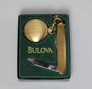 Vintage Bulova Pocket Watch Knife Set New●See Notes  - Picture 1 of 9