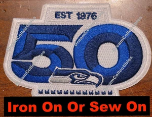 Seattle Seahawks 50th Anniversary Patch 50 Season Jersey patch - Picture 1 of 2