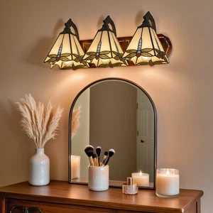 Vintage Wall Sconces 3-Light Dragonfly Decor Over Mirror Vanity Light Fixtures - Picture 1 of 12