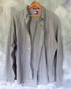 Tommy Hilfiger Long Sleeve Men's Dress Shirt Size XXL w/ Checkered Pattern  NICE - Picture 1 of 7