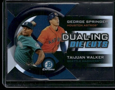 2014 BOWMAN CHROME DUALING DIE CUT REFRACTORS TAIJUAN WALKER/GEORGE SPRINGER - Image 1 of 2