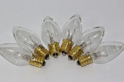DENCON 6 x 12V 3W E12 CES Clear Small Conical Christmas Fairy Light Bulb, Pifco, Noma