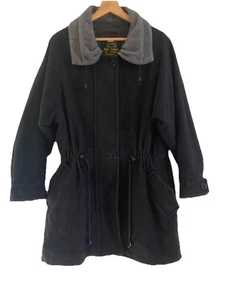 Shiralee Wool & Cashmere Anorak Lined Pockets Charcoal Grey Women’s Size 12-14 - Picture 1 of 9