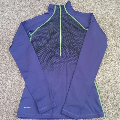 Pullover deportivo de manga larga Nike Pro Dri Fit 1/2 cremallera para mujer pequeño Foto 1 de 4