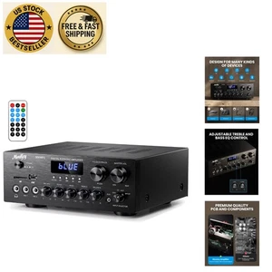 Professional Bluetooth Audio Amplifier with 400W Output for Karaoke & FM Radio - Picture 1 of 9