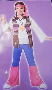 Totally Ghoul Hippie Girl's Costume Size L - Picture 1 of 3