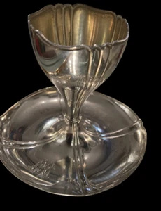 Antique Unique Solid Silver 800 Egg Cup Art Nouveau Style Germany Early 20th C - Picture 1 of 5