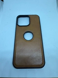 iPhone 15 Pro Max Hülle Leder Braun - Bild 1 von 2