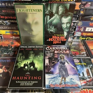 VZV 4 VHS Overstock Lot Ghost Supernatural Horror Frighteners Carnival of Souls - Picture 1 of 20
