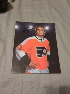 Cutter Gauthier SIGNED HOCKEY 8*10 photo AUTO  BC EAGLES ANAHEIM DUCKS Rookie - Picture 1 of 3