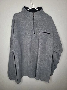 Foot Locker Men Gray Long Sleeve 1/4 Zip Stand Up Collar Fleece Sweatshirt XXXL - Picture 1 of 7