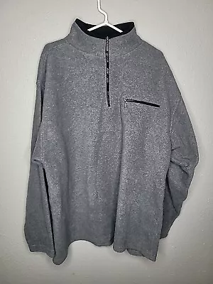 Foot Locker Men Gray Long Sleeve 1/4 Zip Stand Up Collar Fleece Sweatshirt XXXL - Image 1 of 4
