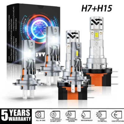 Kit de bombillas LED altas bajas blancas 10000LM para Jaguar XE 2017 2018-2019 Foto 1 de 4