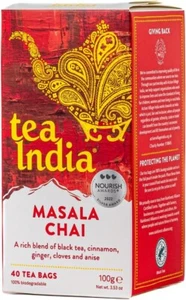Tea India Chai Tea Bags - Rainforest Alliance Certified (Masala Chai) - Picture 1 of 7