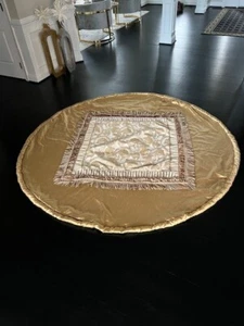 Kingsbury Home 90" Round Tablecloth with Square Elegant 54" Overlay New with Tag - Picture 1 of 8