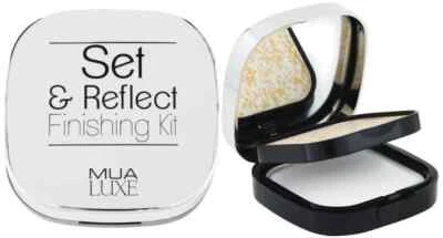 MUA LUXE Set & Reflect Finishing Kit Face Powder Compact White Gold ( Pack Of 2) - Image 1 of 3
