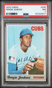 1970 TOPPS #240 FERGIE JENKINS CUBS HOF PSA 7 - Foto 1 di 2