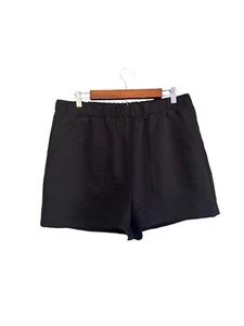 BB Dakota Steve Madden Black Stretch elastic waist shorts Size Large polyester - Picture 1 of 8