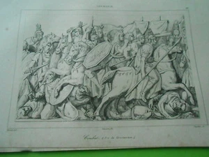 Gravure 1838 - Allemagne Germany Combat Arc de Constantin - Picture 1 of 1