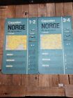 1965 Cappelen Norge Bil- og turistkart Large Maps 1-2 and 3-4