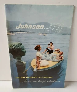 1956 Color Fold Out Brochure Johnson Boat Motors The Bronze Sea Horses  - GL291 - Picture 1 of 5