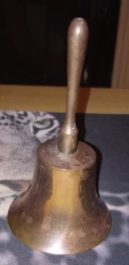 VINTAGE KLEINE ANTIKE BRONZEGLOCKE 4 3/8" HOCH MARKENLOS - Bild 1 von 5