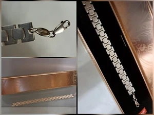 ESPRIT Armband 925er SILBER gebürstet 19 cm Gliederkette Armkette TOP Zust. OVP - Bild 1 von 8