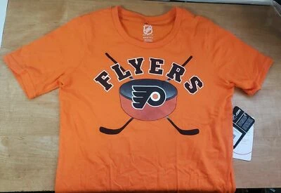 PHILADELPHIA FLYERS NHL OFFICIAL T SHIRT YOUTH M-10/12, ORANGE - Image 1 of 2