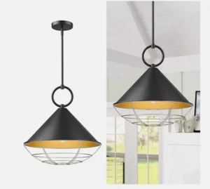 Emliviar Farmhouse Modern Pendant Light Black - Picture 1 of 1