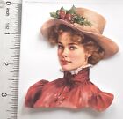 3D UPick Vintage Woman Hats Holly Winter Scrapbook Card Embellishment 3774