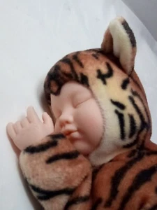 Anne Geddes Baby Doll Leopard Beanbag Plush Doll 9" - Picture 1 of 9