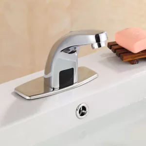 US Automatic Electronic Sensor Free Touch-less Faucet Hands Bathroom Basin Tap - Bild 1 von 7