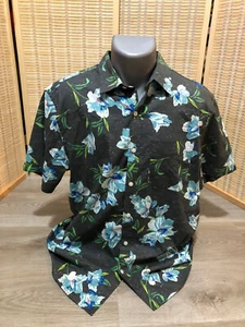 Old Navy Tropical Hawaiian Button Up Down Shirt Large Built In Flex Vintage 558 - Picture 1 of 6