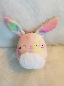 Squishmallow Candy Rainbow Bunny Tie Dye Plush 4.5- 5" Stuffed Animal Soft D - Picture 1 of 5