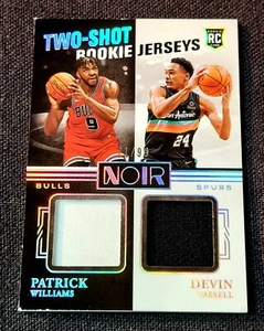 2020-21 Panini Noir Two Shot Patch /99 Devin Vassell Williams Dual Rookie RC  - Bild 1 von 2
