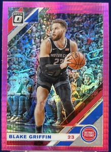 NBA Donruss Optic 2019-20 BLAKE GRIFFIN PISTONS HYPER PINK PRIZM Parallel Card - Imagen 1 de 2