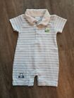 EDGEHILL COLLECTION 0-3 MONTHS BOY'S ROMPERS Golf Blue Stripes SOFT!!!