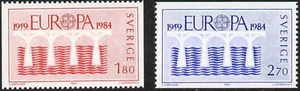 Sweden #Mi1270-Mi1271 MNH 1984 Europa CEPT Bridge [1486-1487 YT1252-YT1253] - Picture 1 of 1