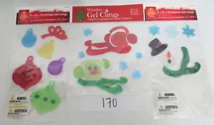 Weihnachten Fenster Gel Klammern Deko Schneemann / Ornamente / Schneeflocken - Bild 1 von 8