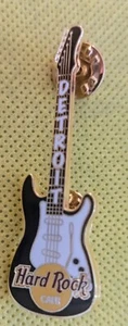 Hard Rock Cafe Detroit Black And White Guitar - Picture 1 of 4