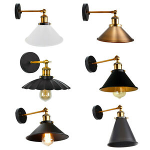 Metal Pendant Light Shade Ceiling Industrial Retro Wall Sconce Lampshade E27