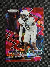 2023 Prizm Draft Picks Joey Porter Jr. RED ICE Fearless #F-9 Steelers RC