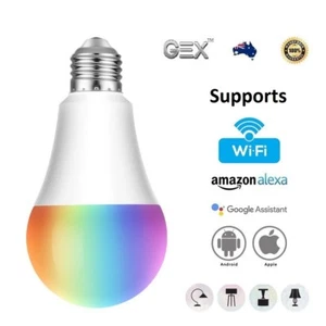 Smart LED Light Bulb WiFi Wireless Colour Dimmable RGBW 7W E27 For Google Amazon - Picture 1 of 12