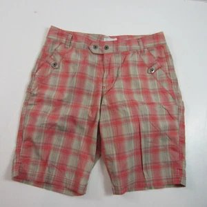 Columbia Women's shorts Plaid Bermuda pink 10 10L - Picture 1 of 5