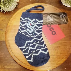 Seattle Kraken NHL Hockey NWT Mini Knit Christmas Stocking Very Rare HTF!! - Picture 1 of 8